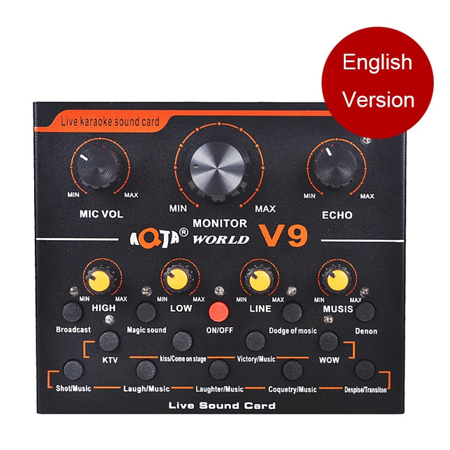 V9 Live Broadcasting Equipment Webcast Entertainment Streamer Sound Card-garmade.com