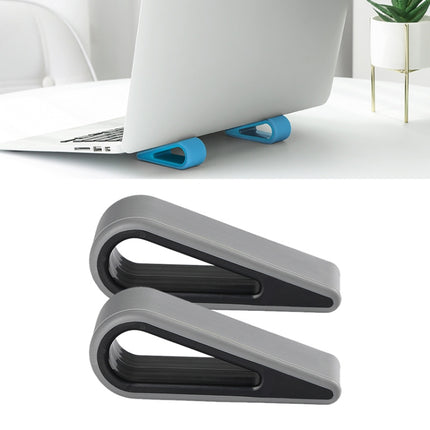 2 PCS Simple Notebook Computer Bracket Adjustable Height Increase Heat Dissipation Base Pad Holder (Black)-garmade.com