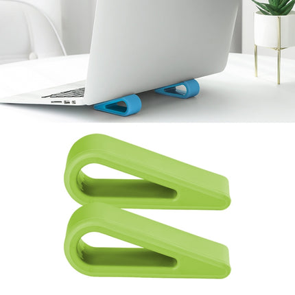 2 PCS Simple Notebook Computer Bracket Adjustable Height Increase Heat Dissipation Base Pad Holder (Green)-garmade.com