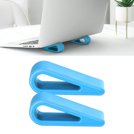 2 PCS Simple Notebook Computer Bracket Adjustable Height Increase Heat Dissipation Base Pad Holder (Blue)-garmade.com