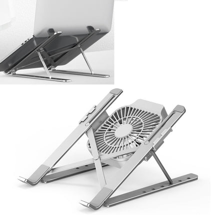 Portable Adjustable Laptop Stand Desktop Lifting Height Increase Rack Folding Heat Dissipation Holder, Style: Ordinary(White)-garmade.com