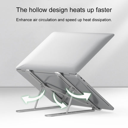 Portable Adjustable Laptop Stand Desktop Lifting Height Increase Rack Folding Heat Dissipation Holder, Style: Ordinary(Silver)-garmade.com