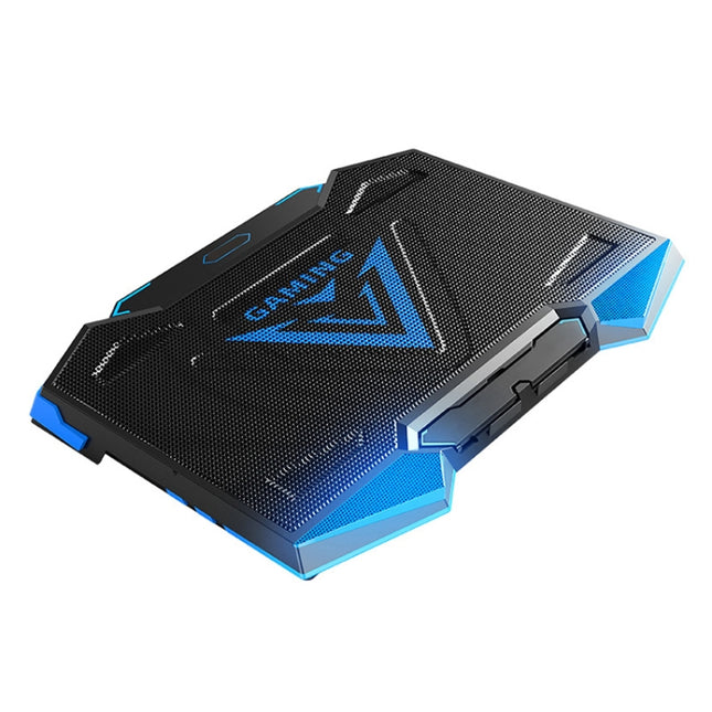 dual USB Ports Five-core Radiator Notebook Computer Holder (Blue)-garmade.com