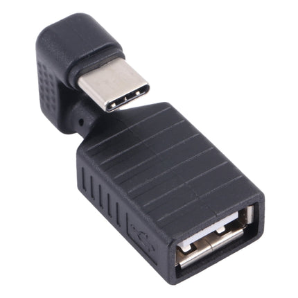 USB-C / Type-C Male to USB 2.0 Female U-shaped Elbow OTG Adapter-garmade.com