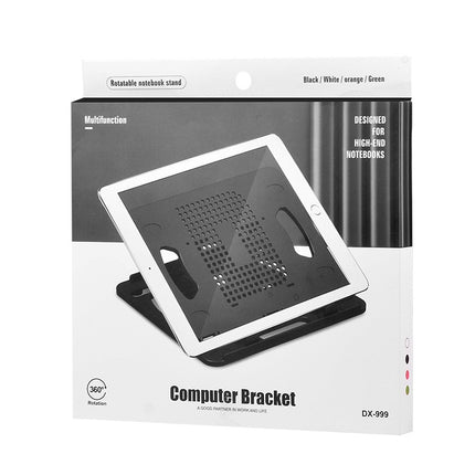 S6 Universal Rotatable Foldable 8-level Laptop Cooling Bracket with Handle (Black)-garmade.com