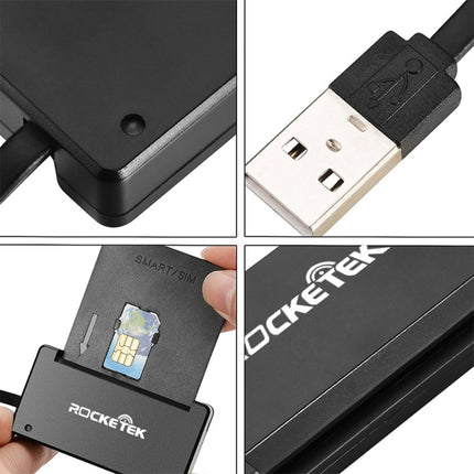 ROCKETEK SCR3 CAC ID SIM Chip Smart Card Reader-garmade.com