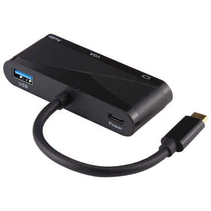 V83 USB-C / Type-C to 4K HDMI / VGA + 3.5mm Audio + USB Multi-function Adapter-garmade.com