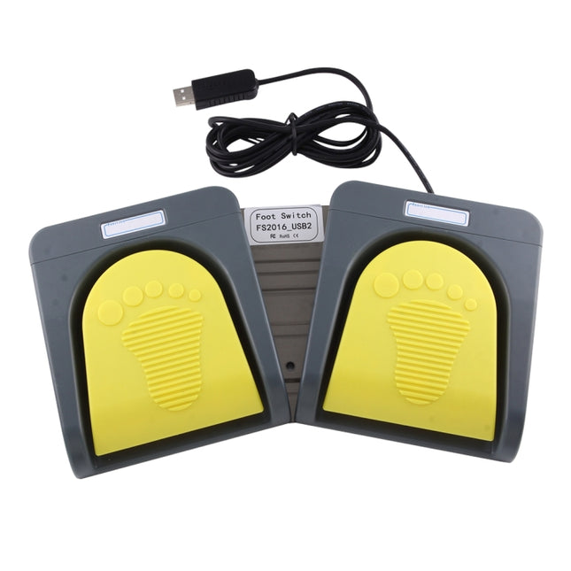 FS2016-USB 2 Portable USB 2 Foot Switch Foot Control Keyboard, Multimedia / Keyboard / Gamepad / Mouse / String / B Ultrasound Image Acquisition Functions-garmade.com