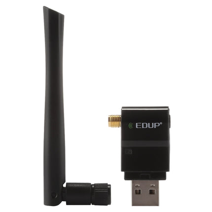 EDUP EP-AC1635 600Mbps Dual Band Wireless 11AC USB Ethernet Adapter 2dBi Antenna for Laptop / PC(Black)-garmade.com