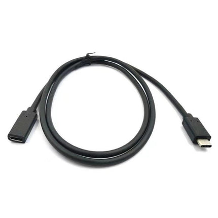 100W 20V 5A USB-C / Type-C Female to USB-C / Type-C Male 4K Ultra-HD Audio and Video Synchronization Data Cable Extension Cable, Cable Length: 1m (Black)-garmade.com