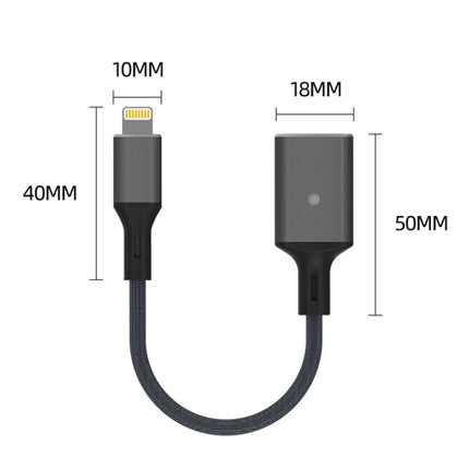 8 Pin to USB OTG Adapter Cable, Suitable for Systems Above IOS 13 (Silver)-garmade.com