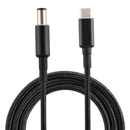 PD 100W 7.4 x 0.6mm Male to USB-C / Type-C Male Nylon Weave Power Charge Cable for HP, Cable Length: 1.7m-garmade.com