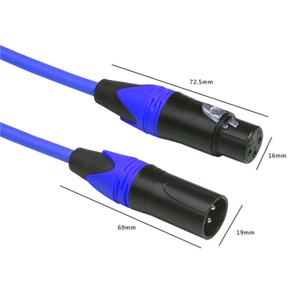XRL Male to Female Microphone Mixer Audio Cable, Length: 1m (Blue)-garmade.com