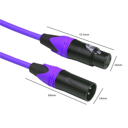 XRL Male to Female Microphone Mixer Audio Cable, Length: 1m (Purple)-garmade.com