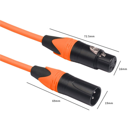 XRL Male to Female Microphone Mixer Audio Cable, Length: 1.8m (Orange)-garmade.com