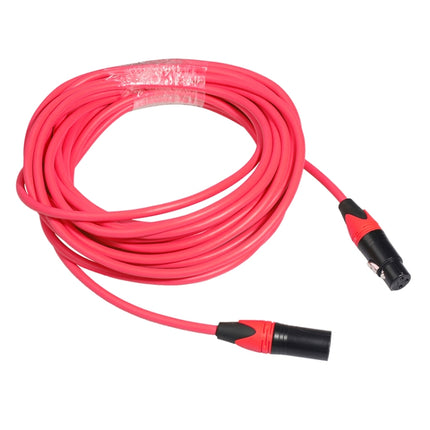 XRL Male to Female Microphone Mixer Audio Cable, Length: 1.8m (Red)-garmade.com
