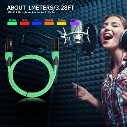 XRL Male to Female Microphone Mixer Audio Cable, Length: 5m (Orange)-garmade.com