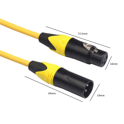 XRL Male to Female Microphone Mixer Audio Cable, Length: 5m (Yellow)-garmade.com