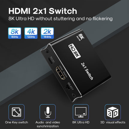 NK-W80 8K UHD HDMI 2X1 One-way Switch-garmade.com