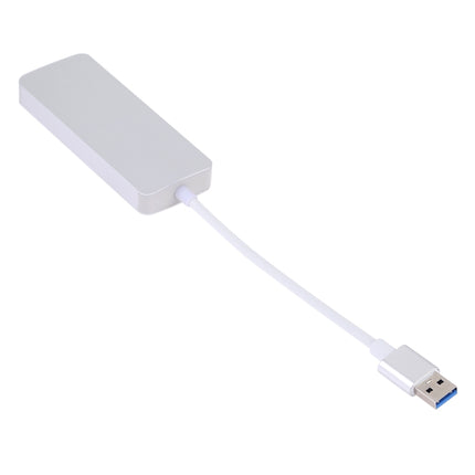 4 in 1 USB 3.0 to 3 x USB 3.0 + HDMI Adapter (Silver)-garmade.com
