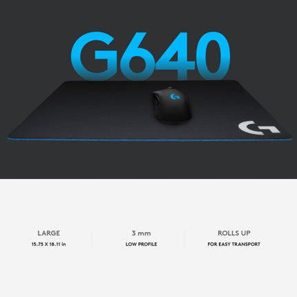 Logitech G640 Cloth Soft E-sport Gaming Mouse Pad, Size: 46 x 40cm (Black)-garmade.com