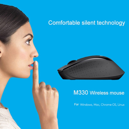 Logitech M330 Wireless Optical Mute Mouse with Micro USB Receiver (Grey)-garmade.com