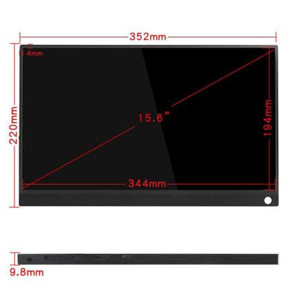 15.6 inch 1080P 178 Degree Wide Angle HD Portable IPS LED Display Monitor-garmade.com