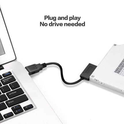 Professional USB 2.0 to 7+6Pin Slimline SATA Cable Adapter Indicator-garmade.com