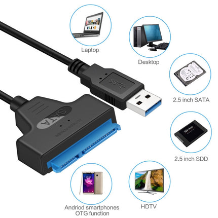 Professional SATA to USB 3.0 Cable Adapter 2.5 inch SSD Hard Drive Expanding Connector-garmade.com