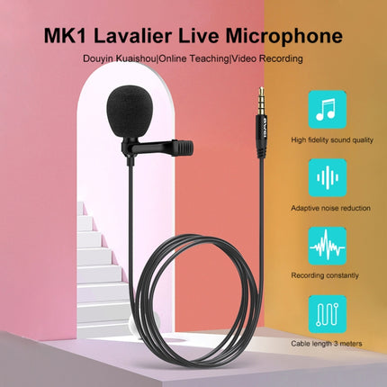 awei MK1 Lavalier Microphone-garmade.com