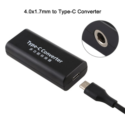 DC 4.0 x 1.7mm Power Jack Female to USB-C / Type-C Female Power Connector Adapter with 15cm USB-C / Type C Cable-garmade.com