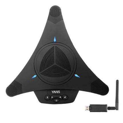 YANS YS-M21W USB Mini Port Video Conference Omnidirectional Microphone (Black)-garmade.com