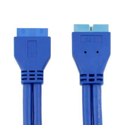 5Gbps USB 3.0 20 Pin Female to Male Extension Cable Mainboard Extender, Cable Length: 50cm-garmade.com