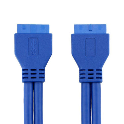 5Gbps USB 3.0 20 Pin Female to Female Extension Cable Mainboard Extender, Cable Length: 50cm-garmade.com