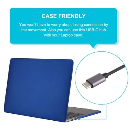 T-809B TF Card Reader + 3 x USB 3.0 Ports to USB-C / Type-C HUB Converter, Cable Length: 13cm (Grey)-garmade.com