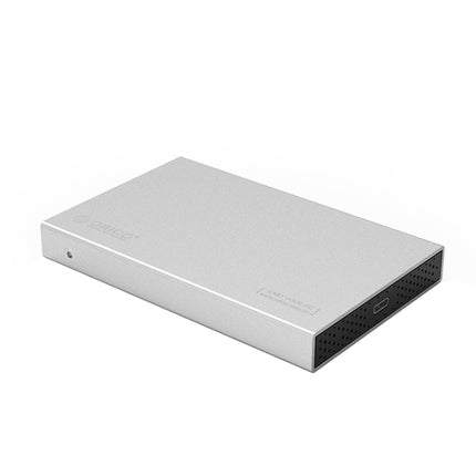 ORICO 2518C3-G2 2.5 inch SATA to USB3.1 Gen2 USB-C / Type-C Interface Aluminum Alloy Hard Drive Enclosure, Support Capacity: 4TB(Silver)-garmade.com