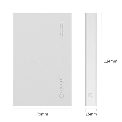 ORICO 2518C3-G2 2.5 inch SATA to USB3.1 Gen2 USB-C / Type-C Interface Aluminum Alloy Hard Drive Enclosure, Support Capacity: 4TB(Silver)-garmade.com