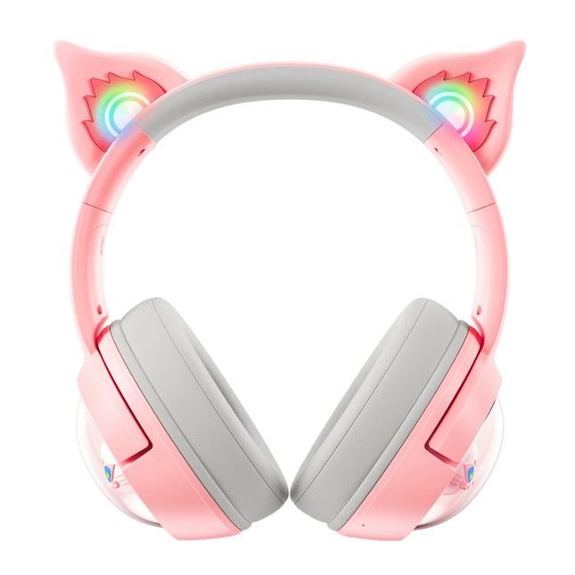 B5 Cat Ear Design USB-C / Type-C RGB Wireless Bluetooth HiFi Headset (Pink)-garmade.com