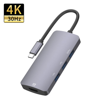 UC912 4 in 1 4K 30Hz USB 3.0 + 2 x USB 2.0 to USB-C / Type-C Multifunctional HUB Adapter-garmade.com