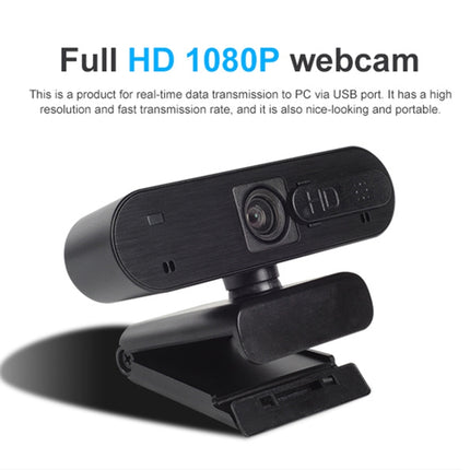H703 2.0 Mega Pixels Full HD 1080P Drive-free Auto Focus USB Computer Camera with Dual Omnidirectional Noise Reduction Microphone(Black)-garmade.com