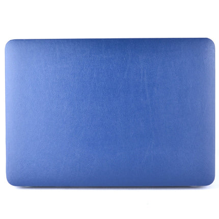 For MacBook Air 13.3 inch A1466 2012-2017 / A1369 2010-2012 Laptop PU Leather Paste Case (Dark Blue)-garmade.com