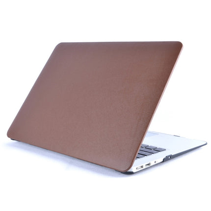 For MacBook Air 13.3 inch A1466 2012-2017 / A1369 2010-2012 Laptop PU Leather Paste Case (Brown)-garmade.com