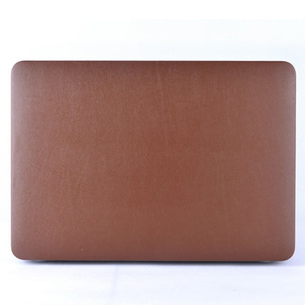 For MacBook Air 13.3 inch A1466 2012-2017 / A1369 2010-2012 Laptop PU Leather Paste Case (Brown)-garmade.com