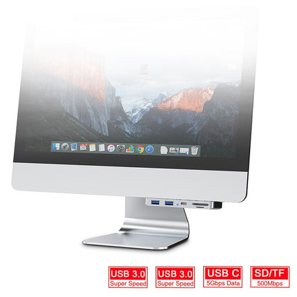 Rocketek For iMac Type-C / USB-C + Dual USB3.0 + SD / TF Multi-function HUB Expansion Dock-garmade.com