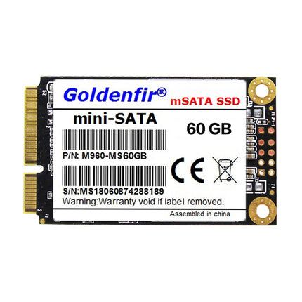 Goldenfir 1.8 inch Mini SATA Solid State Drive, Flash Architecture: TLC, Capacity: 60GB-garmade.com