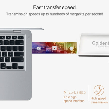 Goldenfir NGFF to Micro USB 3.0 Portable Solid State Drive, Capacity: 60GB(Silver)-garmade.com