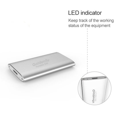 Goldenfir NGFF to Micro USB 3.0 Portable Solid State Drive, Capacity: 120GB(Silver)-garmade.com