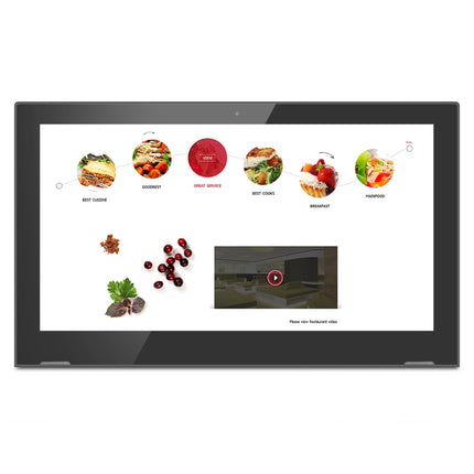 15.6 inch IPS Display Digital Photo Frame, RK3288 Quad-core Cortex A17 up to 1.5GHz, Android 8.1, 2GB+16GB, Support WiFi & Ethernet & Bluetooth & HDMI & TF Card & 3.5mm Jack(Black)-garmade.com