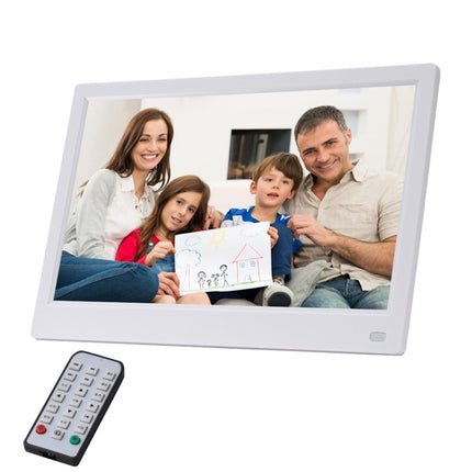 11.6 inch FHD LED Display Digital Photo Frame with Holder & Remote Control, MSTAR V56 Program, Support USB / SD Card Input (White)-garmade.com