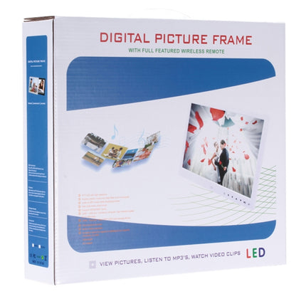 11.6 inch FHD LED Display Digital Photo Frame with Holder & Remote Control, MSTAR V56 Program, Support USB / SD Card Input (White)-garmade.com